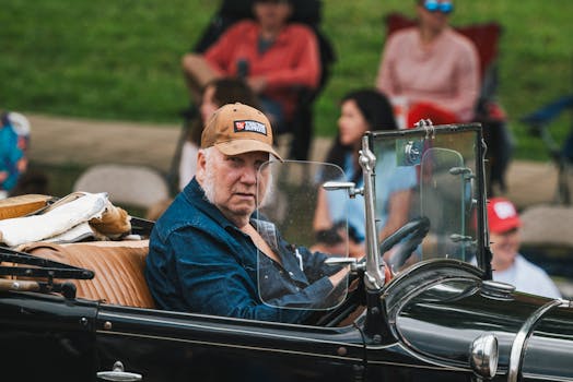 classic Chrysler car at a community event